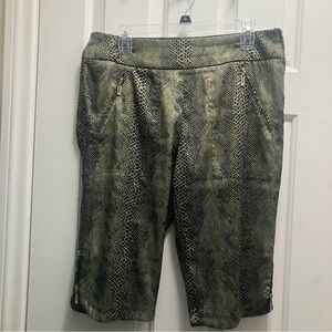 Jamie Sadock Python Snake Print Golf Shorts 12 Zippered Pockets
